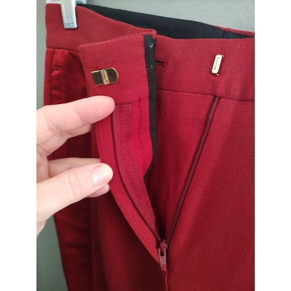 Burberry Women’s 6 Carmine Red Jacinda Ankle Length Pants Trousers Italy $1200 - Picture 9 of 16